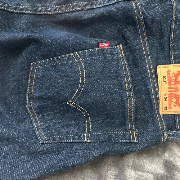 LEVI’s 513 Vintage 90s Grunge Dark Wash Jeans 34 x 32 - Picture 4 of 4